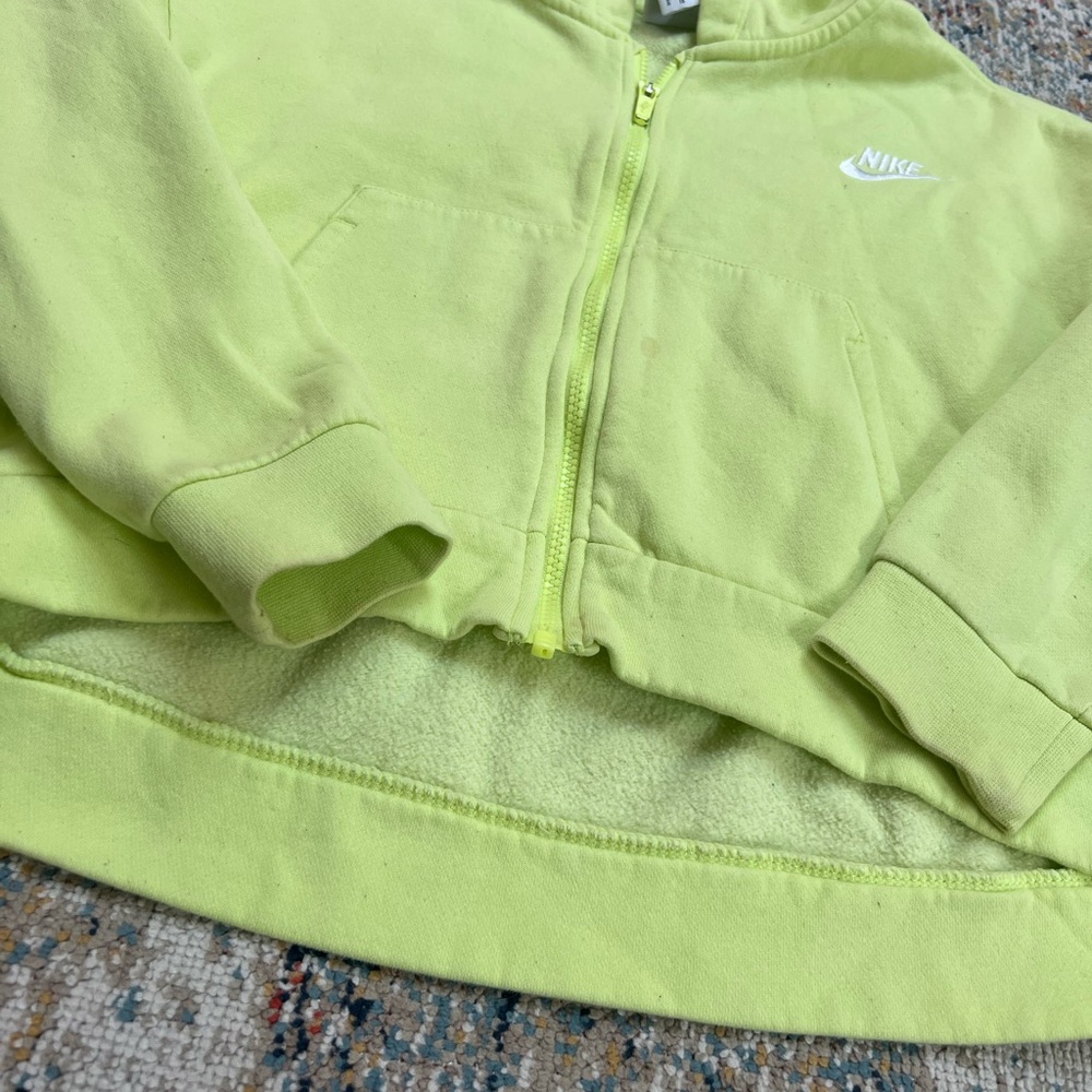 Nike Green Sweatshirt with Hood and Zipper - Picture 2 of 7